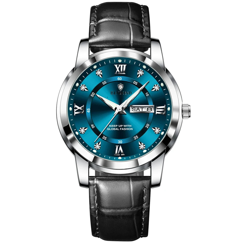 Relojes de pulsera de cuarzo a la moda para negocios, reloj de diamante dorado para hombre, reloj de lujo, relojes automáticos, regalos para hombre, Relojes