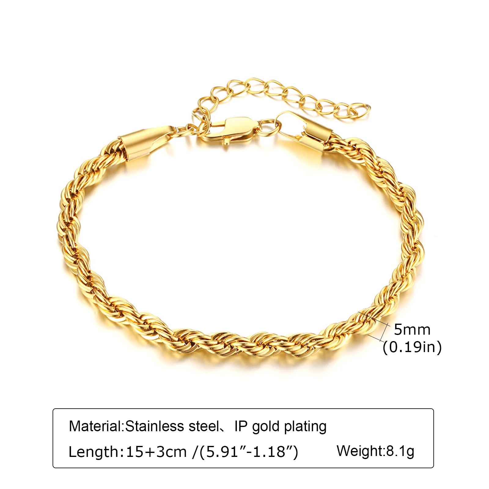 Wasserdichte Edelstahl-Kettenarmbänder für Damen, vergoldete, stapelbare Gliederarmbänder als Geschenke