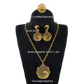 Conjunto de joyas de oro de moda, aretes de acero inoxidable, collares para mujer, regalo simple de personalidad, accesorios para fiesta de boda