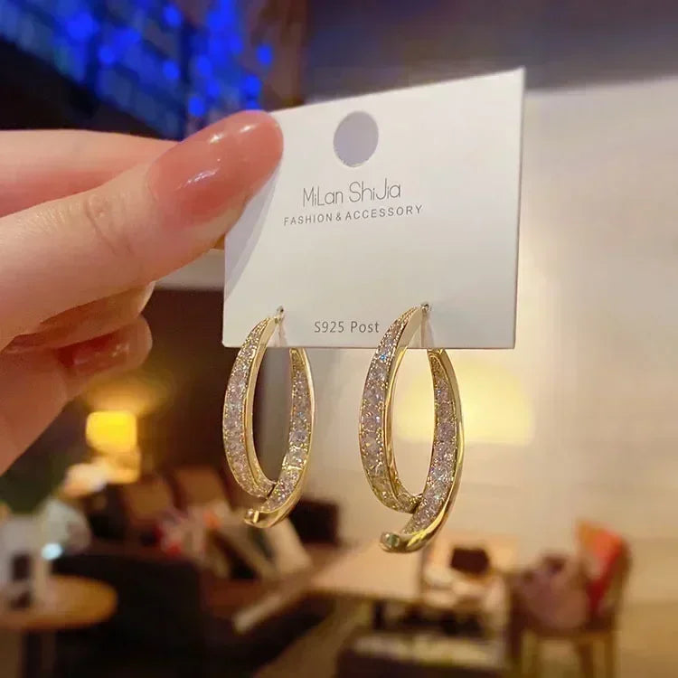 Französische High-End-Ohrringe aus braunem Kristall für Damen, modisch, luxuriös, personalisiert, Alltagsaccessoires, Abschlussballschmuck, Jubiläumsgeschenke