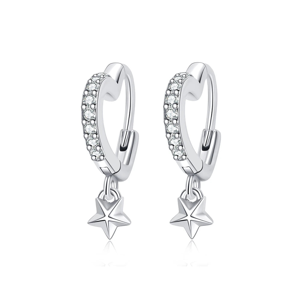 Original 925 Sterling Silver Earrings 2026 Stud Hoop Crystal Earings For Women Rose Gold Crown Heart Infinity Bee Earing Jewelry