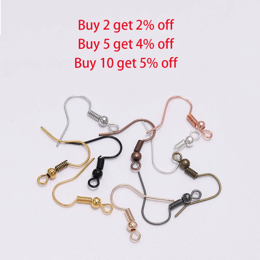 100 Stück 17x20mm Ohrring Rohlinge Ohrring-Verschlüsse Haken Beschläge DIY Schmuck Handwerk Legierung Haken Drop Ohrringe Zubehör