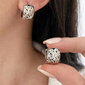 925 Sterling Silber Glücks-Zeichen Hohlwolken-Ohrringe für Frauen Ethnischer Retro-Schmuck Geschenk