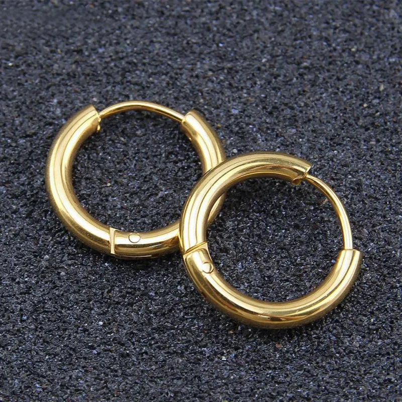 8/10/12/14/16/18/20mm Edelstahl Huggie Creolen für Damen Herren