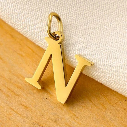 10PCS 26 Letters Stainless Steel Cut Alphabet Pendant for DIY Woman Necklace Ladies Jewelry Accessories Wholesale Dropshipping