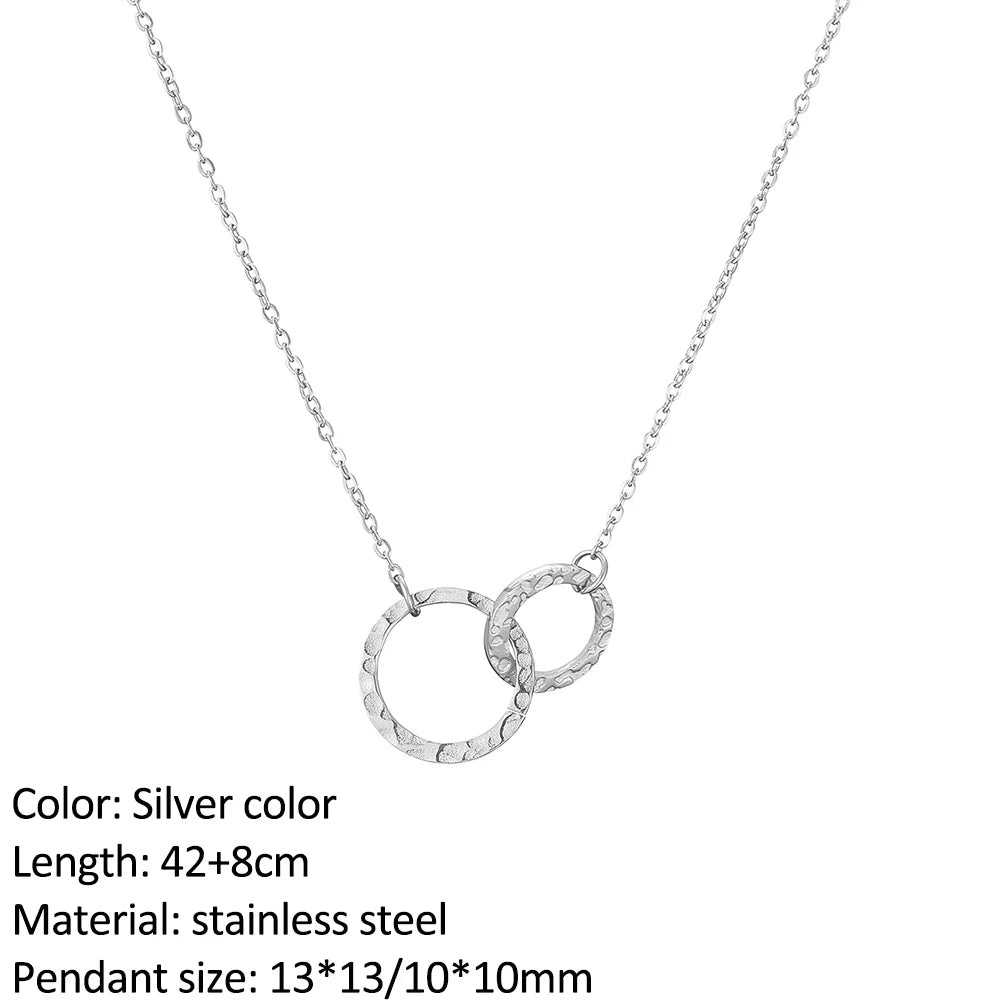SUNIBI Vertical Bar Pendant Necklaces Stainless Steel Simple Long Lariat Chain Minimalist Dangle Necklace for Women Jewelry Gift