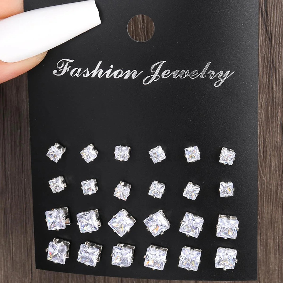 36 Paar Einfache Glänzende Strass Ohrstecker Set für Damen Mode Kristall Zirkon Perlen Ohrringe Neue Schmuck Accessoires Geschenke
