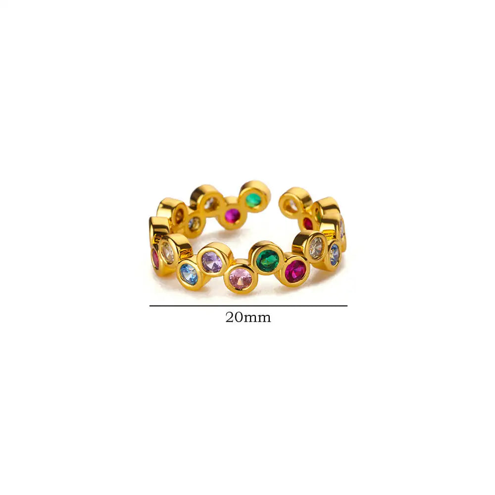 Pinky Zirkon Ring für Damen Edelstahl Goldfarben Ring 2025 Trend Paar Wasserdicht Ästhetisch Hochzeit Y2K Schmuck Anillos