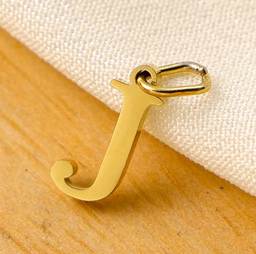 10PCS 26 Letters Stainless Steel Cut Alphabet Pendant for DIY Woman Necklace Ladies Jewelry Accessories Wholesale Dropshipping