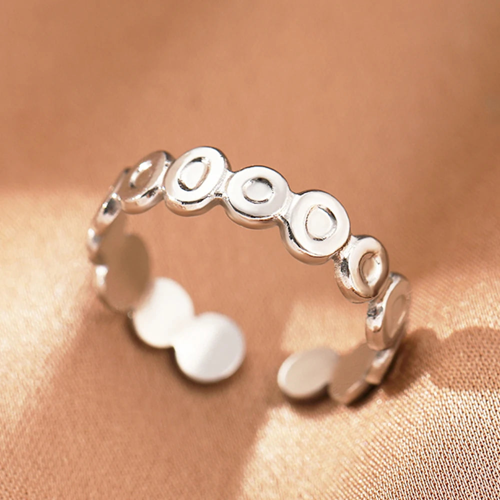Edelstahlringe Schlichter Geometrischer Modeschmuck Vintage Fein Verstellbare Offene Ringe Für Frauen Schmuck Hochzeiten Geschenke Neu Trendy