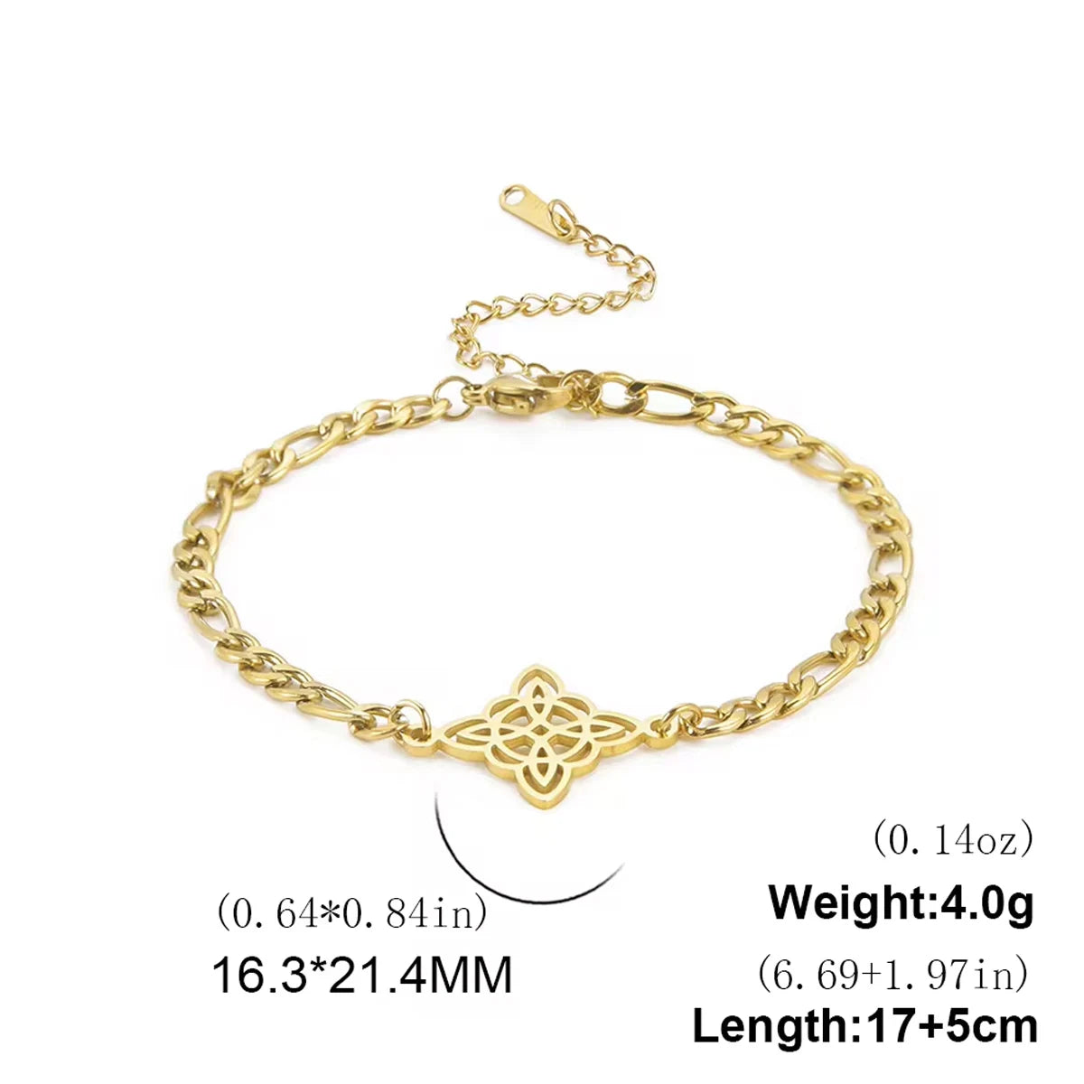 Hohle chinesische Knoten-Anhänger-Armbänder Hexenknoten-Kettenarmband Damen Herren Vintage Liebes-Schmuckgeschenke