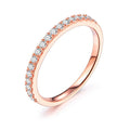 MINTYBOX Moissanit Ehering S925 Sterlingsilber Brillant 1.5mm Diamantringe für Frauen Alle Tests Bestanden Feiner Schmuck