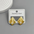 Kreative Ohrringe aus Edelstahl mit Perlmutt und Heavy-Metal-Design, wasserdicht und rostfrei, Damen-Ohrringe, Partyschmuck