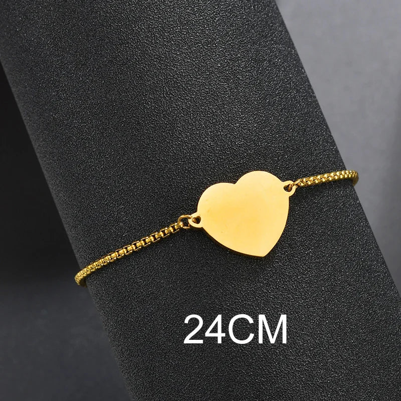 Bluelory personalisiertes Armband für Herren und Damen, Edelstahl, verschiedene Stile, leeres Namensschild, Herzarmband, Party-Schmuckgeschenk