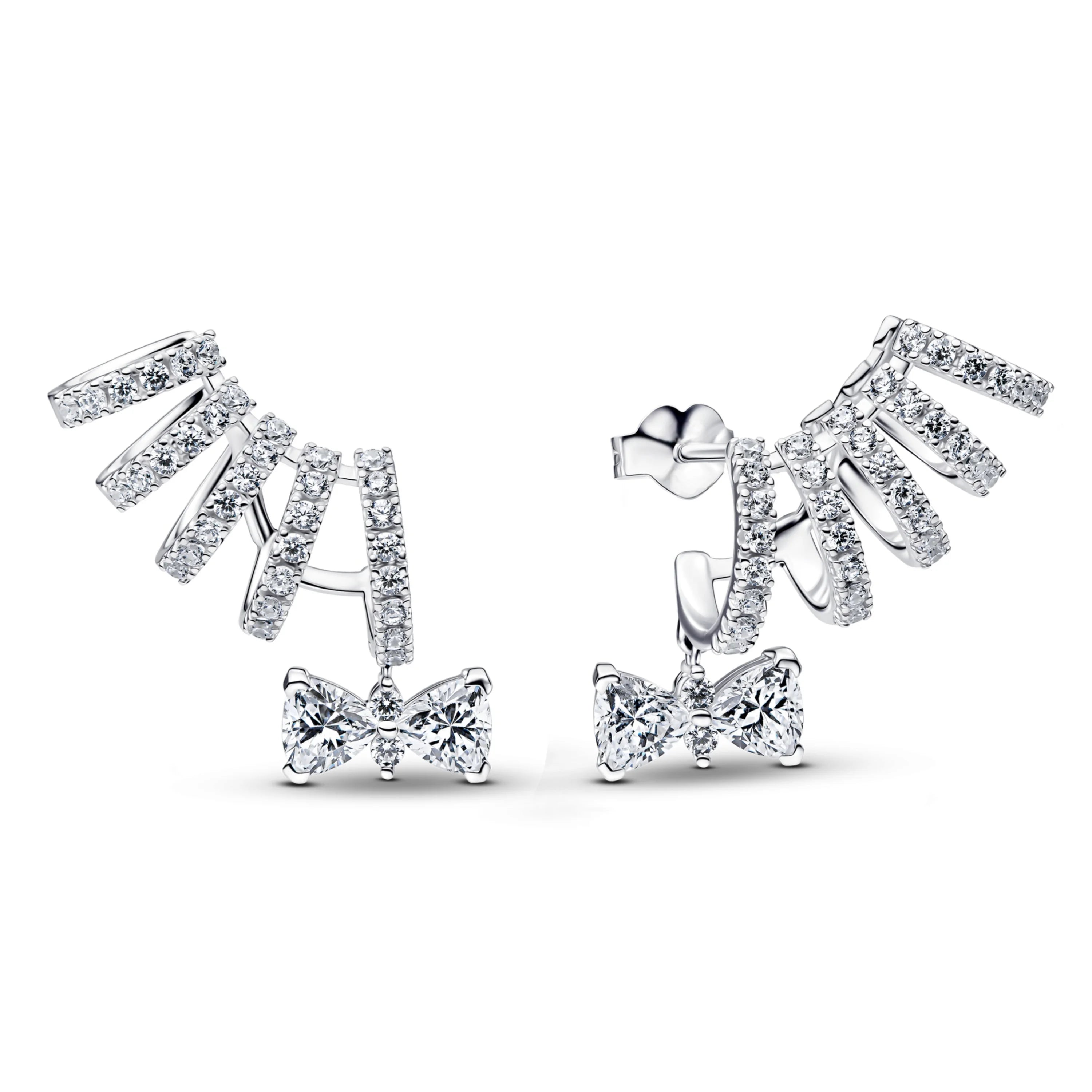 Original 925 Sterling Silver Charms Pendant Blue Bow Suit Bead for Wome Rings Earrings Necklace DIY Bracelet Fine Jewellery Gift