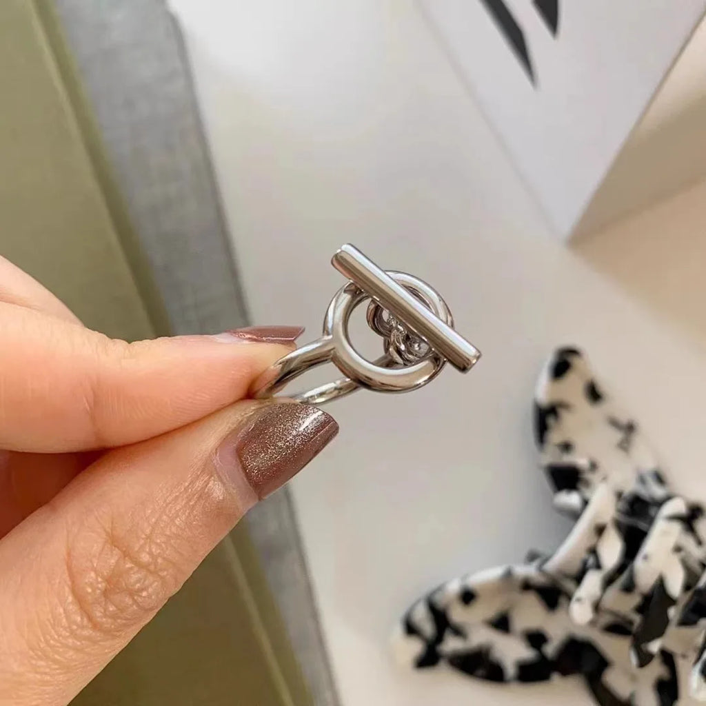 Nuevo en plata de ley 925, anillo redondo, anillos ajustables para mujeres y hombres, joyería de lujo estética para compromiso, joyería al por mayor
