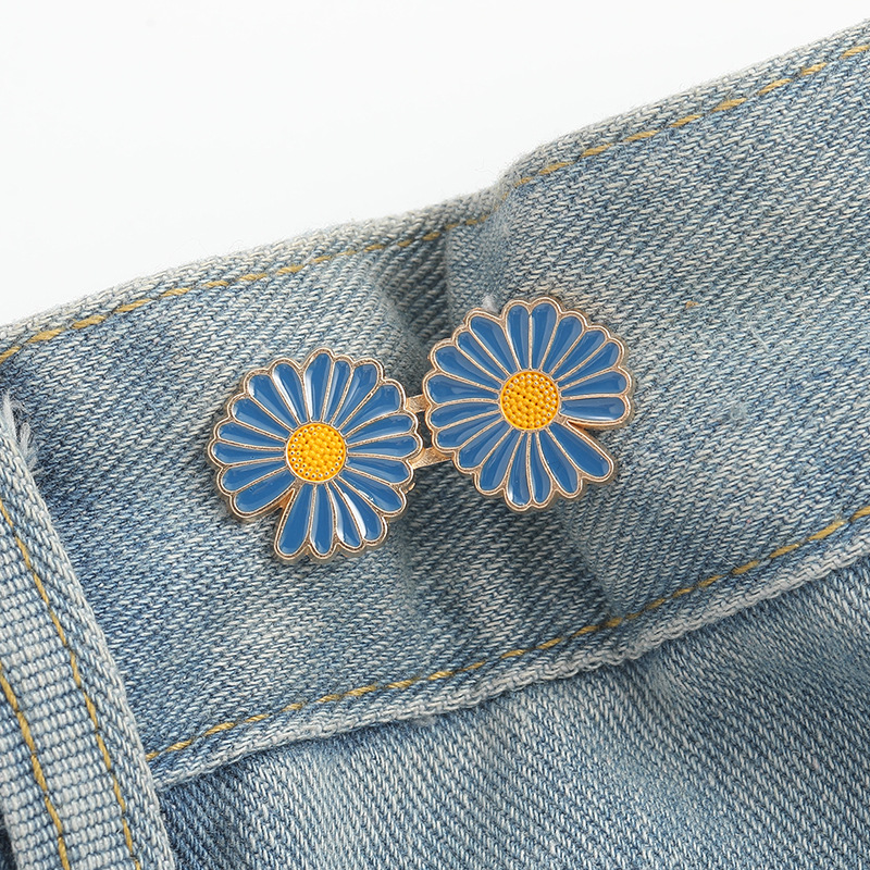 Notch Daisies waist buckle-purple-alloy-1 pair