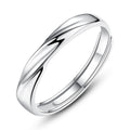 999 Pure Silver Love Together Couple Rings, His & Hers Pair, Niche Light Luxury, Premium INS Style Fashion Finger Rings