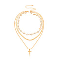 Fashion Rhinestone Necklace Cross Pendant Necklace For Women