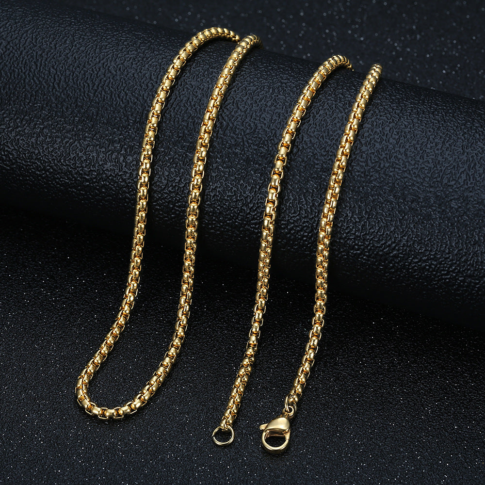 Hot-selling Titanium Steel Fade-resistant Necklace In European And American Styles For Cross-border E-commerce