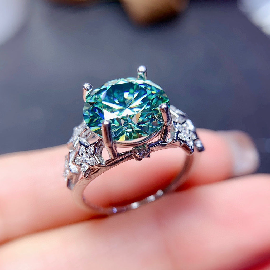 Luxury Milky Way Micro-Set Color Gemstone Ring