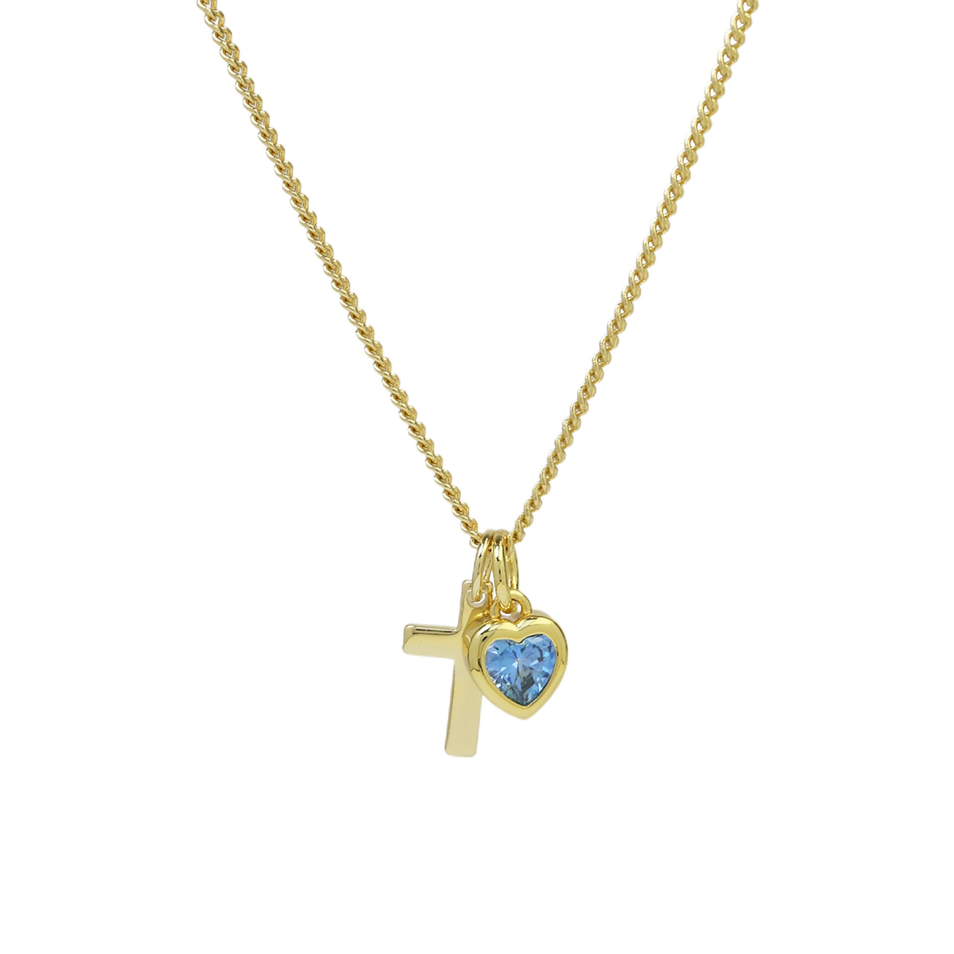 Heart-Shaped December Birthstone Pendant Necklace