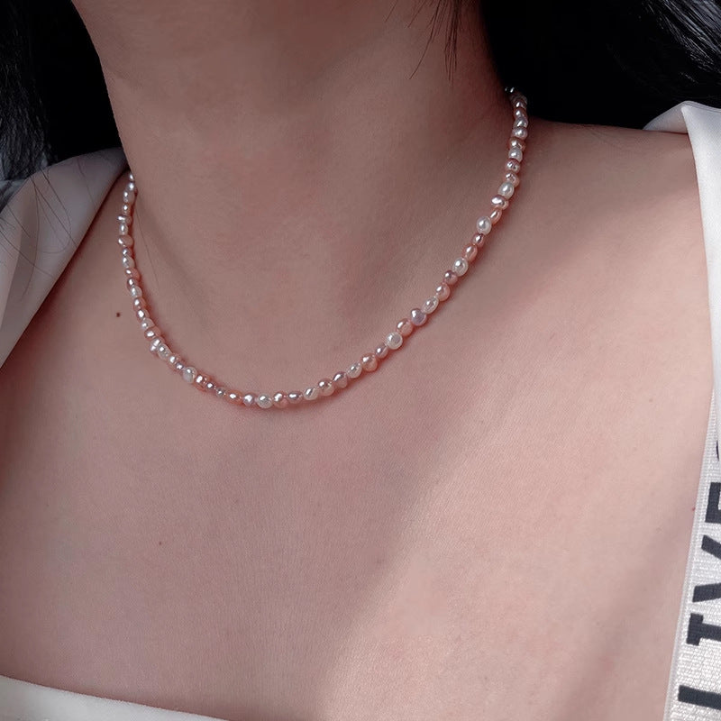 Natur Süßwasser Barock Perlenkette Accessoire für Frauen