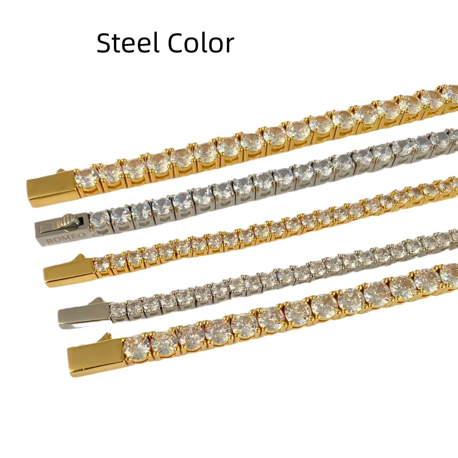 Stainless Steel Titanium Steel Zircon Bracelet