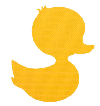 Duckling Anti-slip Sticker-White-10.5cm-with black scraper-PEVA-12 pieces