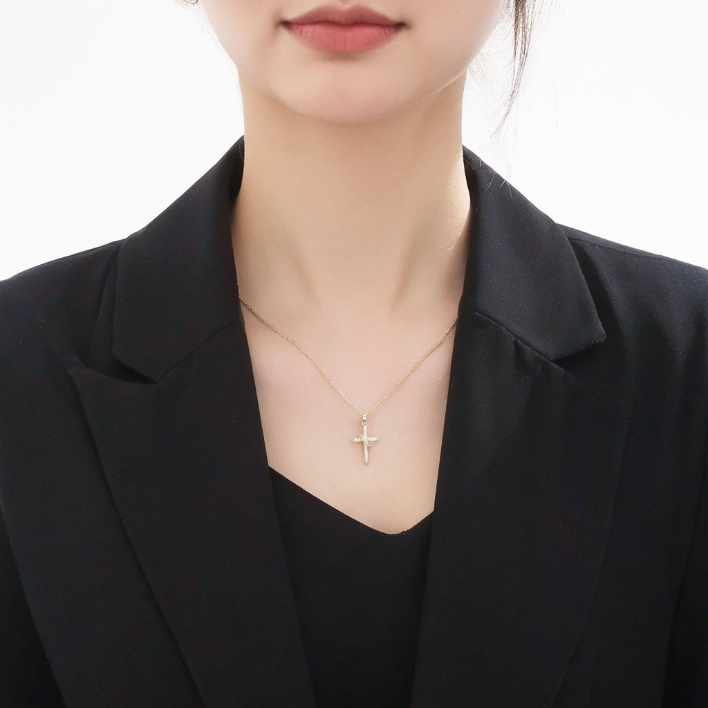 Simple Cross Pendant Necklace For Women
