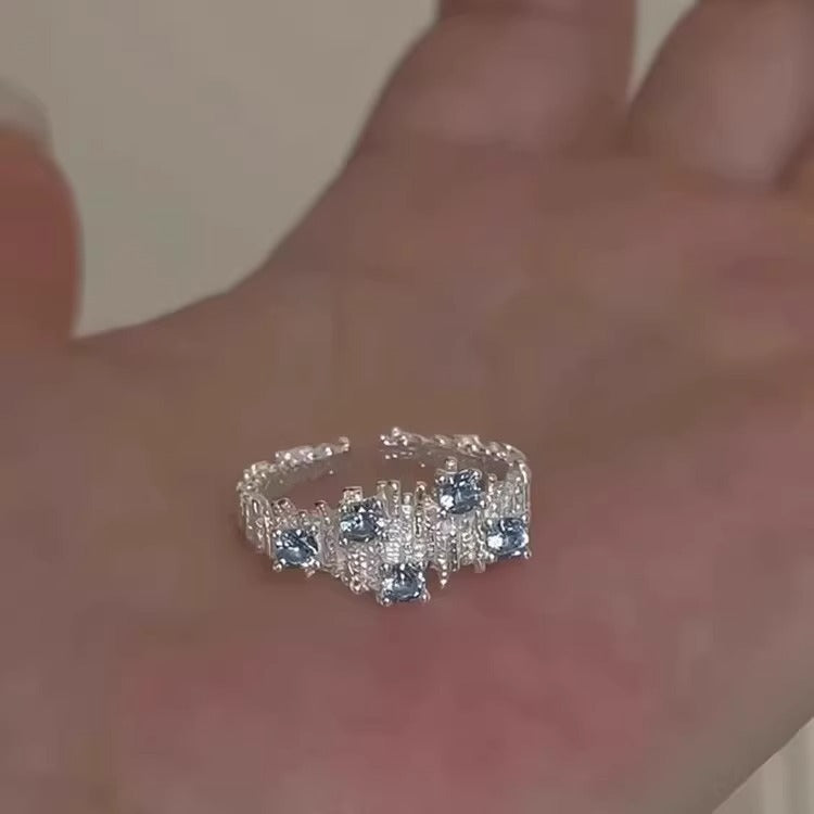 Minimalistische S925 Sterling Silber Damenringe, nicht verblassende, vintage-stilvolle Bänder