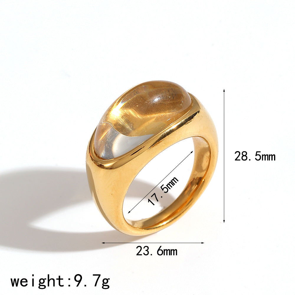 Fashionable And Elegant Cast Stainless Steel Ring For Women
