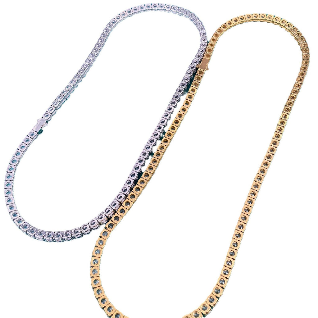 Single-row Diamond Hip-hop Mens Necklace