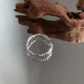 Personalized Open-End Textured Ring For Women Simple And Cool Style