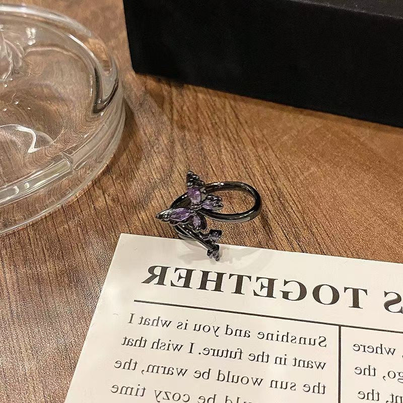 Vintage Freedom Brieföffnerring, Antiker Metall Verstellbarer Ring, Minimalistischer Cool Style Statement Ring für Frauen