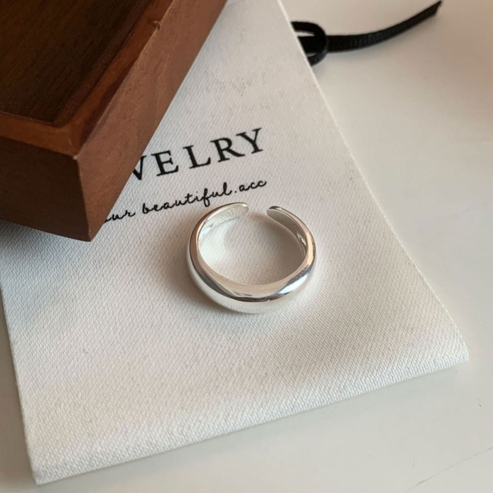 S925 Sterling Silber Damenringe, minimalistisch luxuriöser Vintage-Stil, anlaufbeständige Fingerringe mit einzigartigem Design