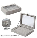 Suede Jewelry Box-Ring Cotton Model-Gray-1 piece