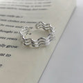 Vintage S925 Silver Women Rings, Simple Luxury Unique Design Finger Bands