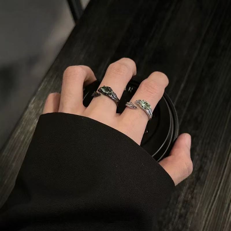 New Irregular Zircon Ring For Women, INS Trendy, Simple & Versatile Adjustable Index Finger Ring