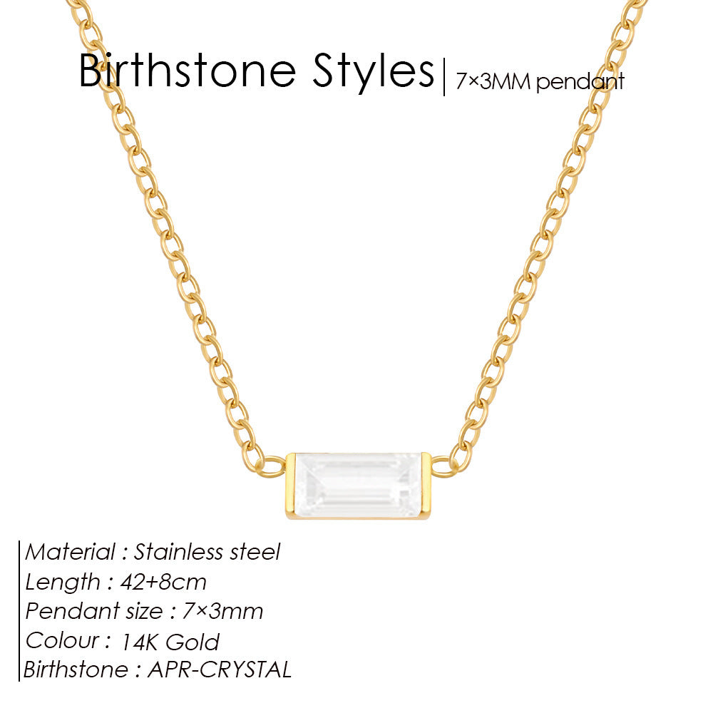 18K Gold-plated Layered Choker With A December Birthstone Pendant