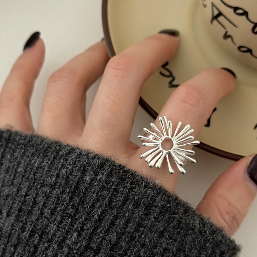 S925 Silber Damenringe, Einzigartiges Design, nicht verblassender, minimalistischer Schmuck