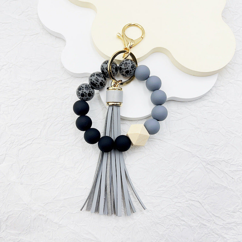 Silicone Tassel Bead Bag Accessory Pendant