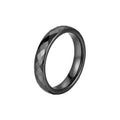 Facettierter Keramikring mit Rhombus für Herren