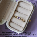 French Retro High-End Gentle Light Luxury Micro-Set Sparkling Purple Zircon Open Ring