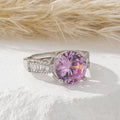 Women's Open Ring With Colorful Zircon