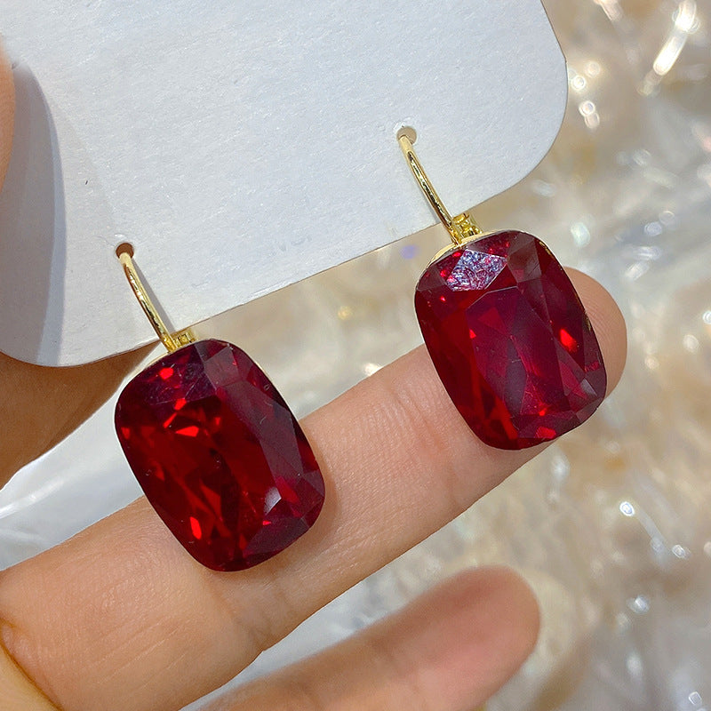 Crystal Square Ear Clips For Women