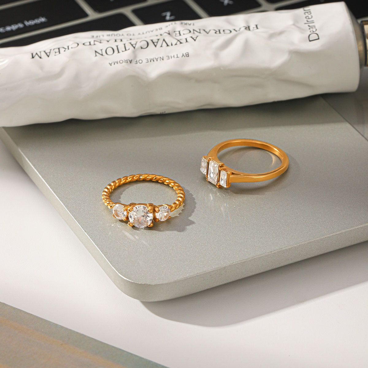 High-End Zirkon-Titanstahlring