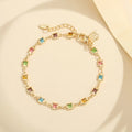 Mehrfarbiges Micro-Set Regenbogen-Zirkonarmband