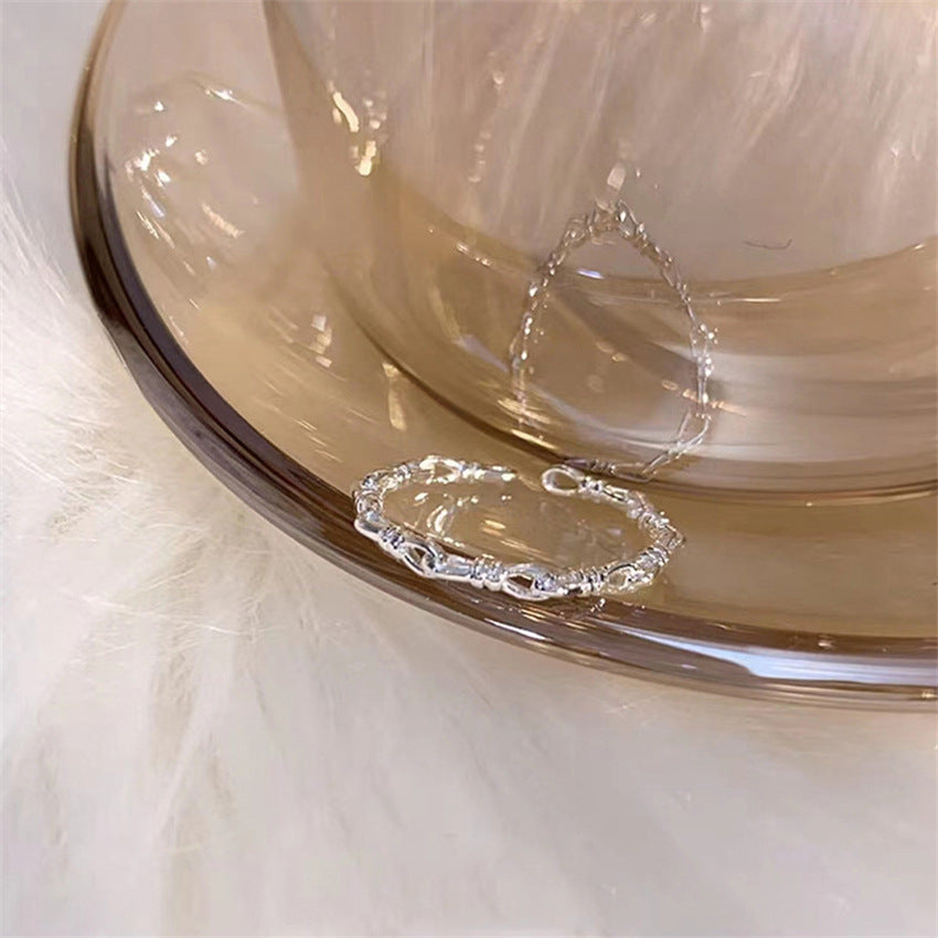 S925 Sterling Silberringe für Damen, einzigartiges Nischen-Design, anlaufbeständige minimalistische luxuriöse Vintage-Statement-Ringe