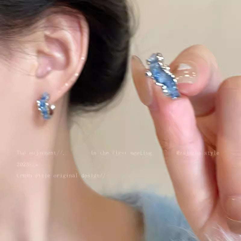 Elegant Bow Cat Eye Stone Drop Earrings For Women, Dainty Gold Plated Crystal Tassel Stud Earrings, Cute Sweet Birthday Jewelry Gift